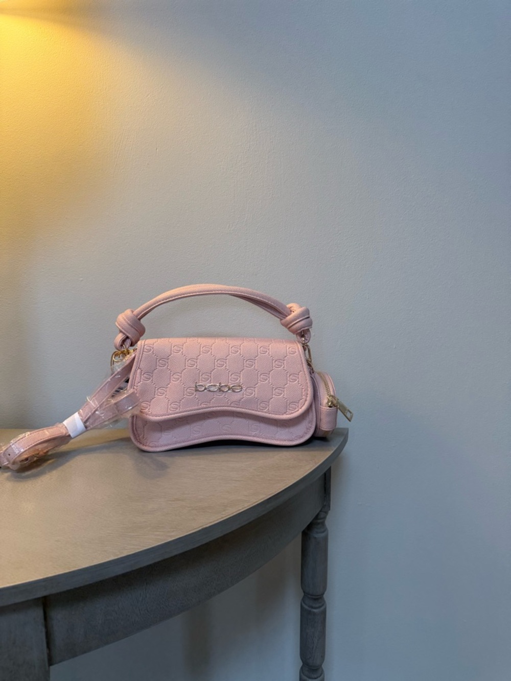 NWT Bebe Romina pink crossbody bag.